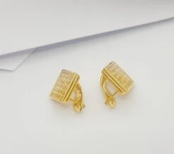 Unknown Yellow Sapphire Earrings Set In 18k Gold Settings -Mode Bijouterie Magasin 20230619 140625 master