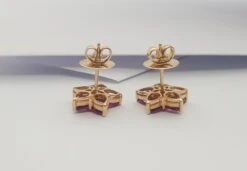 Unknown Ruby With Diamond Earrings Set In 18k Rose Gold Settings -Mode Bijouterie Magasin 20230619 140704 master