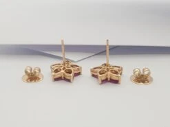 Unknown Ruby With Diamond Earrings Set In 18k Rose Gold Settings -Mode Bijouterie Magasin 20230619 140750 master