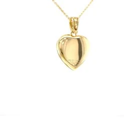 Polished Heart Locket Pendant Necklace - 18k Yellow Gold - 6 Diamonds 0.09 Ct 16 Polished Heart Locket Pendant Necklace - 18k Yellow Gold - 6 Diamonds 0.09 Ct -Mode Bijouterie Magasin 2023 05 02 12 30 36 6 master