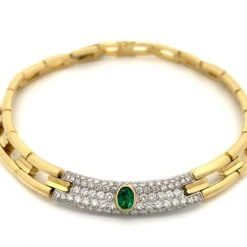 Damiani Emerald And Diamond Necklace 18k Yellow Gold 9 Damiani Emerald And Diamond Necklace 18k Yellow Gold -Mode Bijouterie Magasin 2023 05 15 16 26 02 master