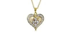 Marvelous 18k Yellow Gold Heart Necklace W/ 1 Carat Natural Diamonds AIG Cert 14 Marvelous 18k Yellow Gold Heart Necklace W/ 1 Carat Natural Diamonds AIG Cert -Mode Bijouterie Magasin 2023 05 21 17 39 58 master