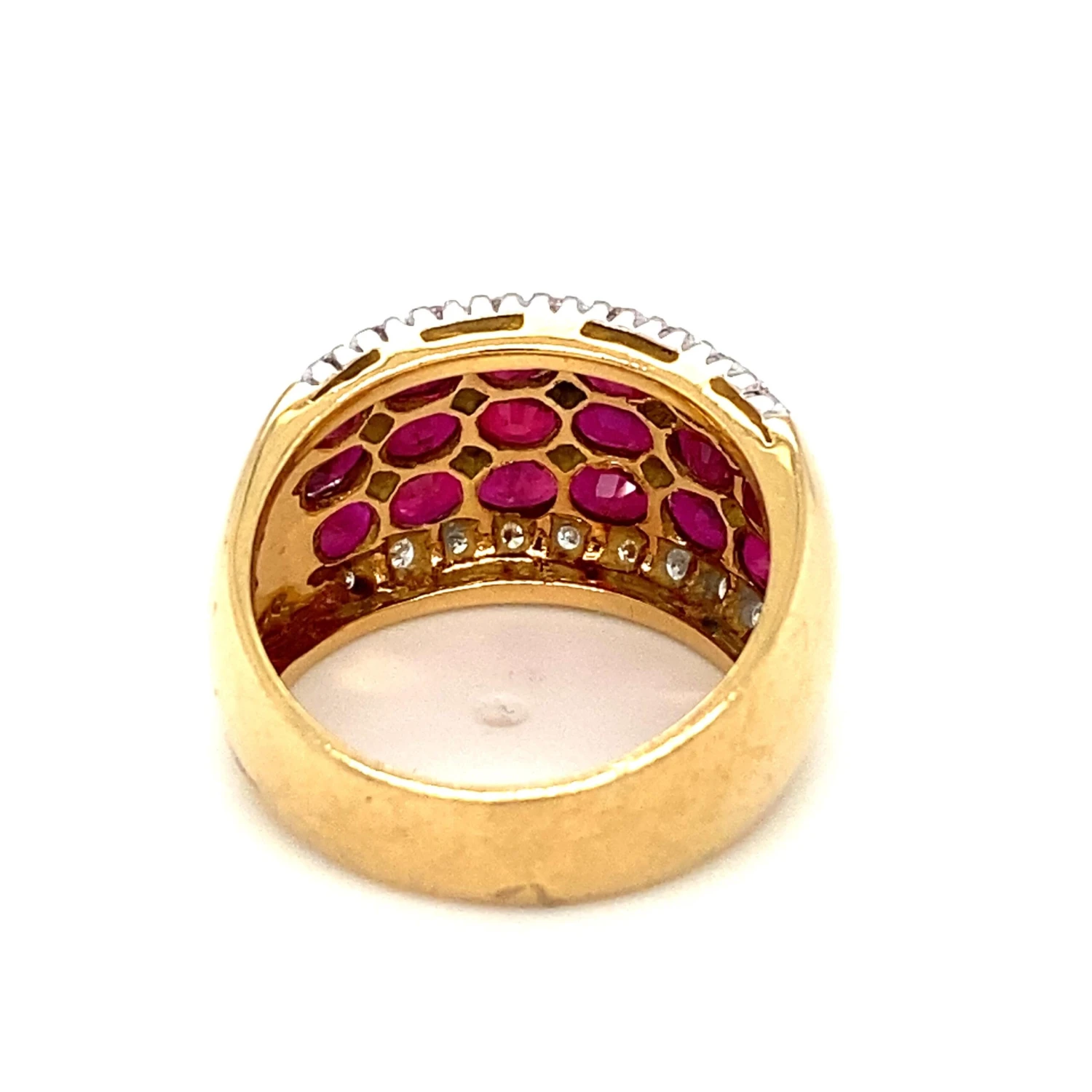 LE VIAN 2 Carat Total Oval Ruby And Diamond Band In 18 Karat Gold 4 LE VIAN 2 Carat Total Oval Ruby And Diamond Band In 18 Karat Gold – Image 2