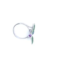 18k White Gold Green Garnet Bee Ring 11 18k White Gold Green Garnet Bee Ring -Mode Bijouterie Magasin 2023 05 29 10 39 42 master