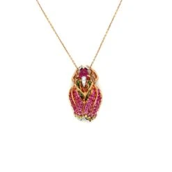 18 K Rose Gold Tourmaline Diamonds Bug Pendant Necklace 9 18 K Rose Gold Tourmaline Diamonds Bug Pendant Necklace -Mode Bijouterie Magasin 2023 05 29 16 01 39 1 master