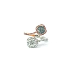 The Luxurious 1ct Fancy Light Green Diamond And 1ct White Diamond Cushion Ring -Mode Bijouterie Magasin 2023 06 13 12 08 04 master