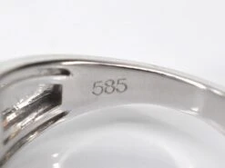 Unknown White Gold Pave Ring With Diamonds And Ruby -Mode Bijouterie Magasin 2058 4 master