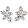 Stunning Baguette And Round Diamond Gold Cluster Earrings -Mode Bijouterie Magasin 2072143 master
