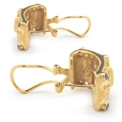 Unknown Gold Plated Sterling Silver Amethyst And White Topaz Earrings -Mode Bijouterie Magasin 210 997 4 master