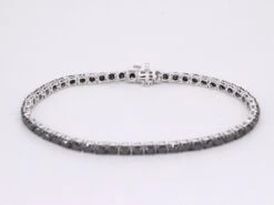 Unknown White Gold Tennis Bracelet Set With Black Diamonds 14 Unknown White Gold Tennis Bracelet Set With Black Diamonds -Mode Bijouterie Magasin 2115 5 master