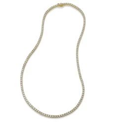 Handmade Yellow Gold Diamond Riviera Tennis Necklace -Mode Bijouterie Magasin 21393 master 1