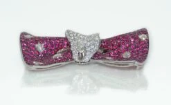 Diamond Ruby White Gold Handcrafted In Italy Papillon Bow Chocker Brooch 19 Diamond Ruby White Gold Handcrafted In Italy Papillon Bow Chocker Brooch -Mode Bijouterie Magasin 2173Sb01 papillon lato master