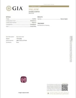 Unknown GIA Certified 1.79 Carat Spinel -Mode Bijouterie Magasin 2225849524 master