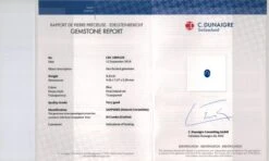 3.11 Carat Oval Blue Sapphire And Diamond Ring -Mode Bijouterie Magasin 23303 CDC master