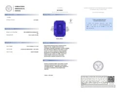 19.97 Carat Emerald Cut Blue Tanzanite And Diamond Ring 17 19.97 Carat Emerald Cut Blue Tanzanite And Diamond Ring -Mode Bijouterie Magasin 23809 CERT IGI master