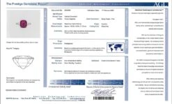 5.88 Carat Cushion Pinkish Red Sapphire And Diamond Ring -Mode Bijouterie Magasin 23901 AGL master