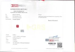 6.39 Carat Cushion Red Spinel And Diamond Platinum Ring 10 6.39 Carat Cushion Red Spinel And Diamond Platinum Ring -Mode Bijouterie Magasin 24995 GRS master