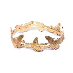 Unknown 24K Gold Butterfly Queen Crown With Butterfly Symbolism