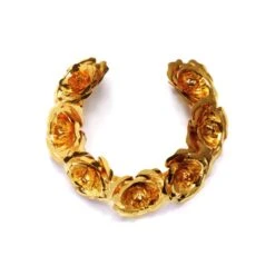 Unknown 24K Gold Plated Rose 2.0 Choker Necklace