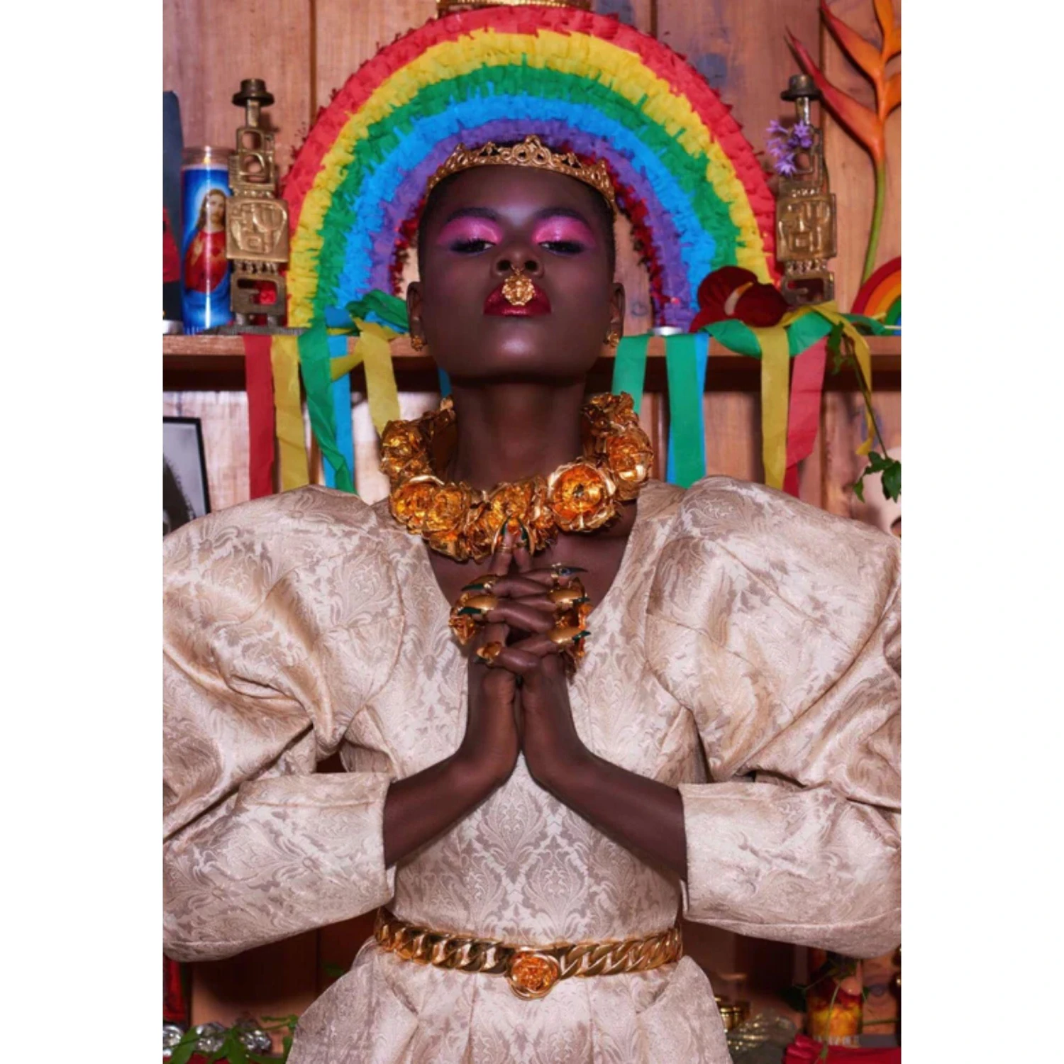 Unknown 24K Gold Plated Serpent Tiara 5 Unknown 24K Gold Plated Serpent Tiara – Image 3