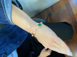 Tagliamonte Ruby Colored Venetian Glass 14k Yellow Gold Bracelet -Mode Bijouterie Magasin 259995 J master