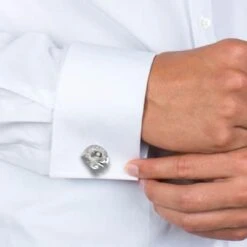 Tichu Cats Eye Falcon Face Cufflink In Sterling Silver -Mode Bijouterie Magasin 25mm 20 master