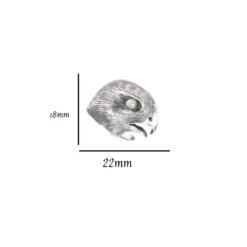 Tichu Cats Eye Falcon Face Cufflink In Sterling Silver -Mode Bijouterie Magasin 25mm 7 master