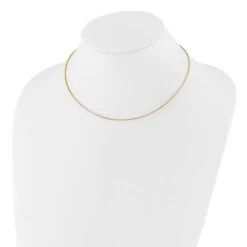 Italian 14 Karat Yellow Gold Round Omega Choker Necklace, Detachable Clasp -Mode Bijouterie Magasin 2804 16 4 master