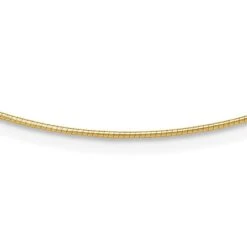 Italian 14 Karat Yellow Gold Round Omega Choker Necklace, Detachable Clasp -Mode Bijouterie Magasin 2804 16 master
