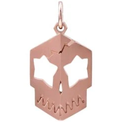 Unknown Rose Gold Skull Pendant