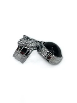 Yves Saint Laurent YSL Arty Silver Tone Black Cocktail Ring -Mode Bijouterie Magasin 2F4F2CA4 A8F5 4476 8864 8FB9BCCC4B84 master