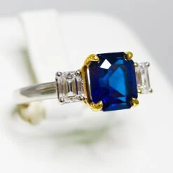 *Sale* GIA D VVS1 Ceylon 3.56 Ct Royal Blue Sapphire Diamond Engagement Ring -Mode Bijouterie Magasin 2 master 1