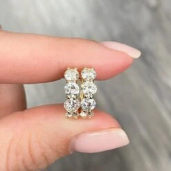 14 Karat Yellow Gold Diamond Hoop Earrings 2.02 Carat -Mode Bijouterie Magasin 2 master 18