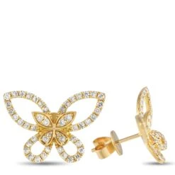 LB Exclusive 18k Yellow Gold 0.75 Carat Diamond Butterfly Earrings 6 LB Exclusive 18k Yellow Gold 0.75 Carat Diamond Butterfly Earrings -Mode Bijouterie Magasin 2 master 28