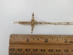 Unknown 18k Yellow Gold Plated On Silver Wire Cross Pendant By Vannesa Tasani -Mode Bijouterie Magasin 2 master 43