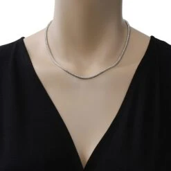 Tresorra 18k White Gold, Diamond 2.68 Carat Tw. Tennis Necklace 6 Tresorra 18k White Gold, Diamond 2.68 Carat Tw. Tennis Necklace -Mode Bijouterie Magasin 2 master 60