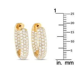LB Exclusive 18K Yellow Gold 3.05ct Diamond Inside-Out Hoop Earrings 8 LB Exclusive 18K Yellow Gold 3.05ct Diamond Inside-Out Hoop Earrings -Mode Bijouterie Magasin 302777 234 master