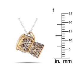 Roberto Coin 18k Yellow And White Gold 0.80ct Diamond Champagne Cork Necklace -Mode Bijouterie Magasin 303279 12 master
