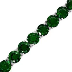 Unknown Chrome Diopside Tennis Bracelet In 10K White Gold -Mode Bijouterie Magasin 34543 1 clipped rev 1 master