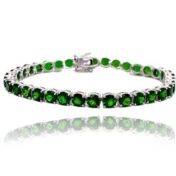 Unknown Chrome Diopside Tennis Bracelet In 10K White Gold -Mode Bijouterie Magasin 34543 master 2