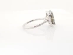 IGI 5.51 Carat Emerald Cut Fancy Gray Diamond Ring White Gold 14 Karat -Mode Bijouterie Magasin 35682 15 master