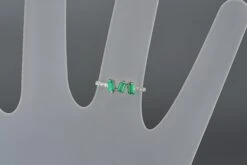 Baguette Emeralds And Diamonds 14k Gold Ring. 3 Gemstone Ring. 21 Baguette Emeralds And Diamonds 14k Gold Ring. 3 Gemstone Ring. -Mode Bijouterie Magasin 36 master