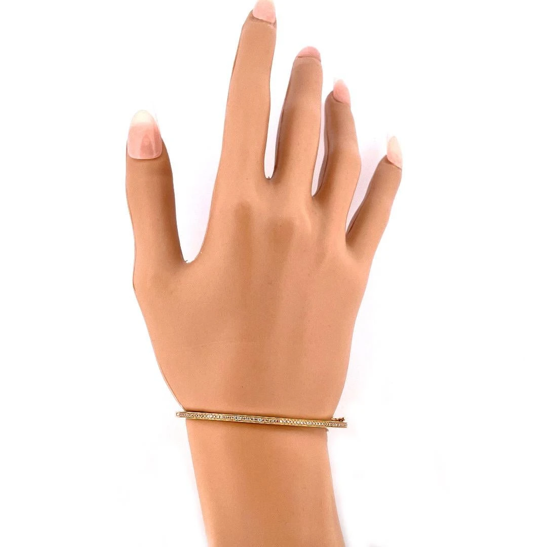 Unknown Dazzling 14k Yellow Gold Diamond Bracelet 4 Unknown Dazzling 14k Yellow Gold Diamond Bracelet – Image 2