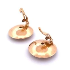 Unknown Stunning 14k Yellow Gold Amethyst Plate Earrings -Mode Bijouterie Magasin 37606 master