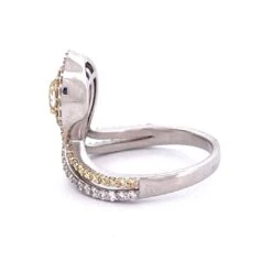 Unknown Elegant 18k White Gold Yellow Diamond Ring -Mode Bijouterie Magasin 37631 master