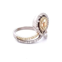 Unknown Elegant 18k White Gold Yellow Diamond Ring -Mode Bijouterie Magasin 37633 master