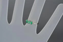 Baguette Emeralds And Diamonds 14k Gold Ring. 3 Gemstone Ring. 22 Baguette Emeralds And Diamonds 14k Gold Ring. 3 Gemstone Ring. -Mode Bijouterie Magasin 37 master