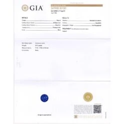 Unknown GIA Certified 2.91 Carat Round Sapphire Diamond Swirl Halo Gold Engagement Ring 14 Unknown GIA Certified 2.91 Carat Round Sapphire Diamond Swirl Halo Gold Engagement Ring -Mode Bijouterie Magasin 382 3 6055 f master