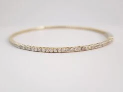 1.55 Carat Flexible Bangle Yellow Gold 14 Karat Bracelet -Mode Bijouterie Magasin 39300 12 master