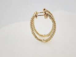 1.30 Carat Diamond Oval Hoops Earrings 14 Karat Yellow Gold 12 1.30 Carat Diamond Oval Hoops Earrings 14 Karat Yellow Gold -Mode Bijouterie Magasin 39658 10 master